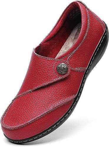 Women’s Loafers Casual Slip On Comfort Walking Flats Leather Driving Moccasins